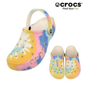 크록스 바야 타이 다이 클로그 화이트멀티 206883-94S