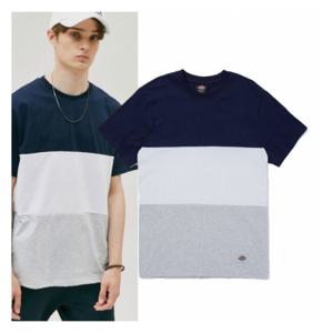 [디키즈][디키즈] 658 와이드 컬러 배색 반팔티셔츠 네이비