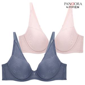 판도라by비비안 BR7033 플라워패턴 하이에이펙스 브라(C~E컵)
