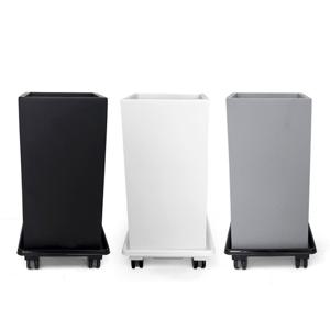 플라스틱 고강도 FRP 사각 하이 인테리어 대형 화분 받침세트