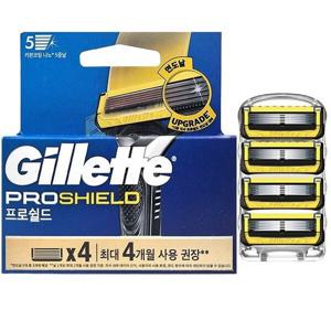질레트 프로쉴드 옐로우 면도날 4입