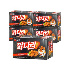 농심 닭다리 핫숯불바베큐 66g x 5개 / 스낵 간식