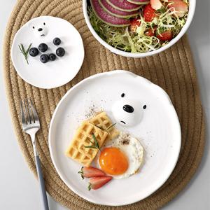 홈카페 잔망 곰돌이 디저트 브런치 접시 1P