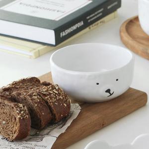 홈카페 잔망 곰돌이 둥근 요거트 시리얼볼 1P