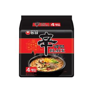 농심 신라면블랙 멀티팩 134g x 4봉지 / 봉지라면