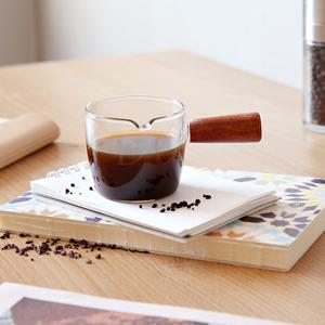 우드핸들 에스프레소 샷잔 110ml 2P 시럽잔 소스그릇