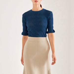 [매긴]슬림 러플 니트 MF2F1KT2010