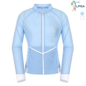 [LPGA골프웨어] 여성 밑단 배색 져지 윈드 브레이커(L191WB706P)