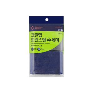 크린랩 트윈스텐 수세미 울 2p 주방 버블 다목적 냄비