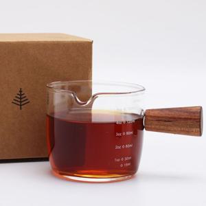 에스프레소샷잔 시타 우드핸들 계량샷잔 150ml WHC 150