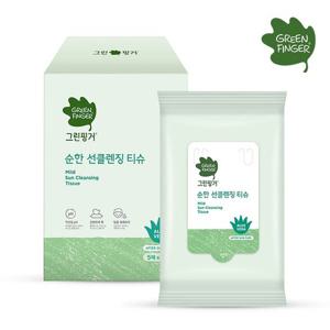 [그린핑거]순한 선클렌징 티슈 5매6입