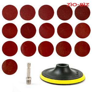 원형사포 16종+백업패드 세트 4인치/전동드릴용 샌딩페이퍼 페퍼