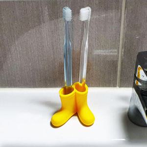 [와인앤쿡]모던큐티 장화모양 옐로우 칫솔꽂이 1개