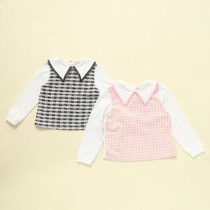 로엠걸즈트위드 조끼세트 티블라우스RGLW2312P