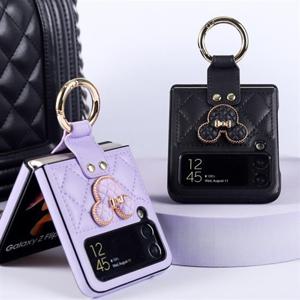 갤럭시Z플립4/3 로빈 미키 골드링 퀼팅쿠션 범퍼케이스 제트플립