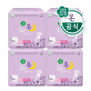 유기농본 입는 오버나이트 팬티형 생리대 중형 8개입 x 4팩