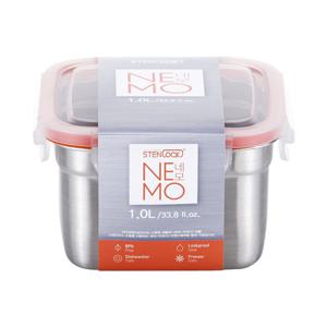 스텐락 국산 스텐밀폐용기 네모 8호 1000ml