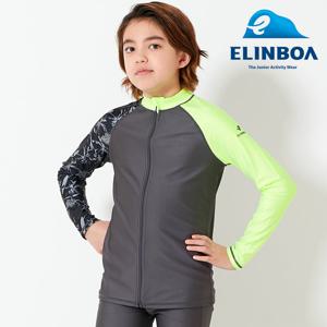 [엘인보아] 주니어 집업 래쉬가드 티셔츠_카누야자그레이