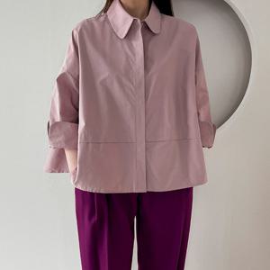 [어반프랑] 루시 아방핏 히든버튼 8부 셔츠 남방