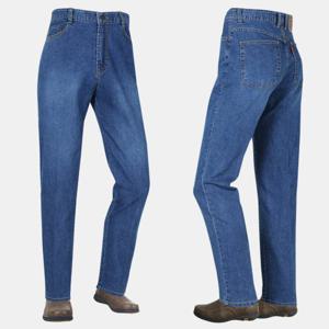 [아즈바이]중년 남성 밑위 긴 봄 여름 스판 청바지 BJ130 아빠옷