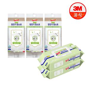 [3M] 대형 베이직 정전기 청소포 50매x3팩+물걸레 30매x2팩