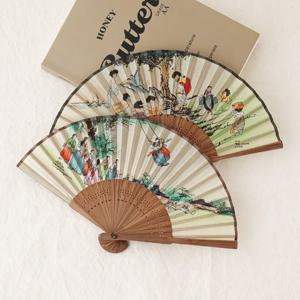 [박씨상방] N 풍속도 실크 미니 접이식부채
