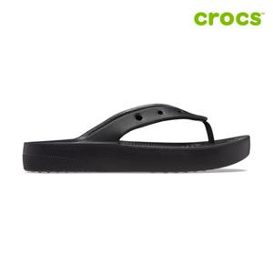 [크록스]클래식 플랫폼 플립 여성샌들  207714-001