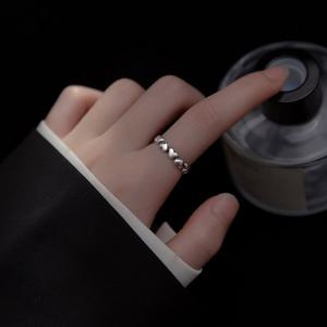 에르모사제이 R082 실버 925 엔틱 빈티지 하트 오픈 링 은 반지