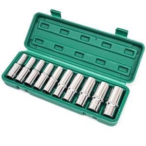 롱 복스알 세트 10종 크롬/드라이버비트 임팩 소켓 육각비트
