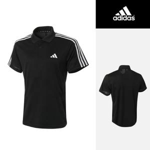 아디다스 에센셜 3S 피케 폴로 반팔티(IB8107) 카라티