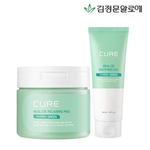 [김정문알로에] 큐어 피토그린 토너패드+리알로에 수딩젤 150ml
