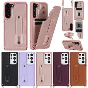 갤럭시S22 플러스 울트라 스트랩 명품 가죽 카드수납 지갑케이스