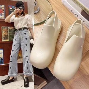 [더블디] 데일리 고무 발목 스트랩 뮬 블로퍼 LK-CR01