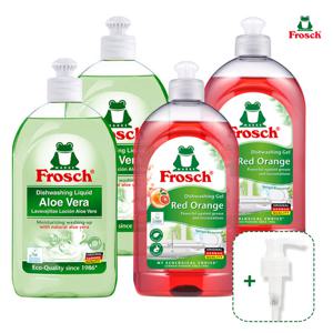 프로쉬 주방세제4개 (알로에2+레드오렌지2+펌프)