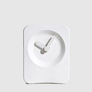 [무케] 비믹스_오클락 탁상 콘크리트 P 화이트 탁상용 인테리어 탁상시계