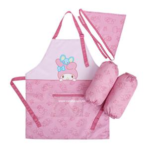 21000 산리오 앞치마 세트 토시두건 3종 [마이멜로디 허니] 방수