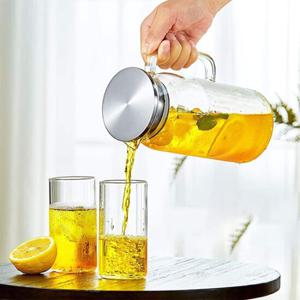 도모 스테인레스 내열유리물병1.3L/저그물병/식탁물병/냉장고물