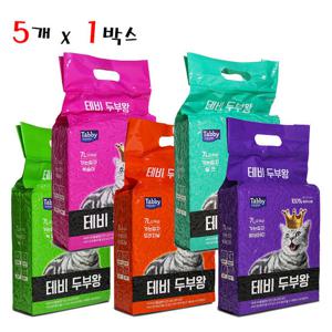 테비 두부왕 가는입자 7L 5개입 고양이모래