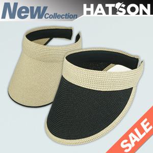 [햇츠온]HatsON 여성 썬바이저 밀짚 썬캡 캡 모자 H3-1202 AA-35