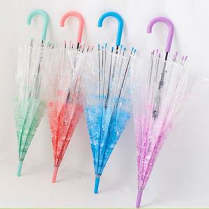 벚꽃 핑크 투명 비닐 사쿠라 돔형 체리블라썸 자동장우산_UA15