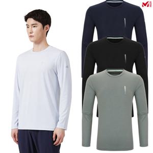 밀레 남자 봄여름 긴팔 메가쿨 라운드 T MVSST403