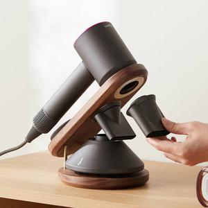 슈퍼소닉 헤어드라이어 전용 블랙월넛 골드메탈 원목거치대 정리