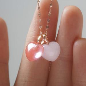 wbL 14k 러브캐쳐 천연석 하트 펜던트 시즌2