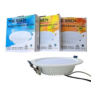 LED 더쎈 6인치 20W 확산형 다운라이트 매입등 화이트 플리커프