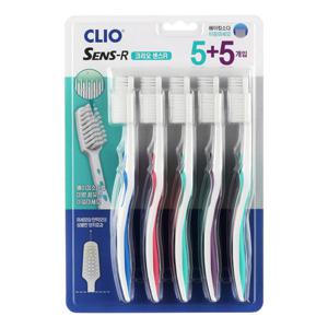 [크리오] 센스R 이중미세모 칫솔 5+5입