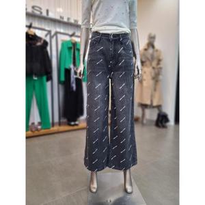 제시뉴욕 세이브존05 레터링 와이드 데님팬츠 ACW5NSDP5580GY