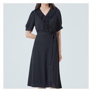 [미쏘][미쏘]플리츠 러플 랩 롱원피스(MIWOWA722B)