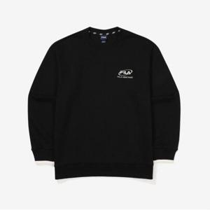 [FILA] 로고 면혼방 맨투맨 (FS2POF3104X_BLK)