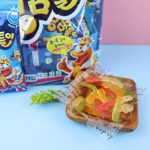 오리온 왕꿈틀이 사워꿈틀이 255g(6p) / 과일맛 젤리