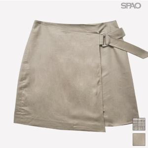 [스파오]스파오  [에코] 린넨 랩 4부스커트_SPWHA24G61-T